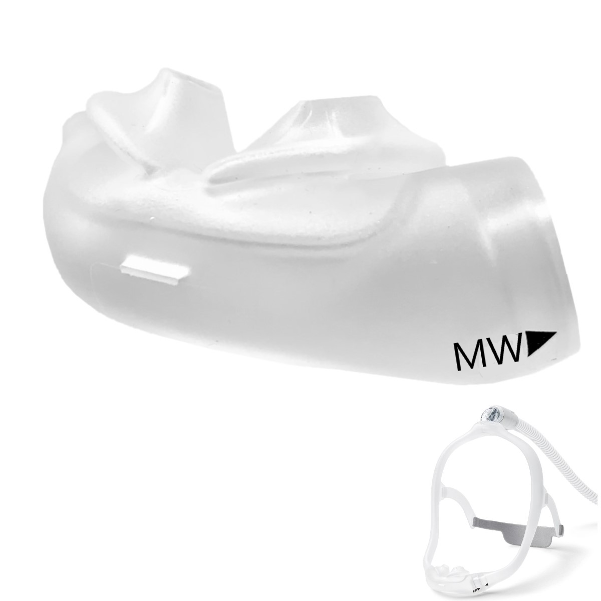 Stock photo of Philips Respironics DreamWear Silicone Nasal Pillow CPAP Mask Medium Wide Cushion
