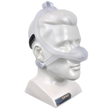 Stock photo of Philips Respironics DreamWisp nasal CPAP mask with headgear