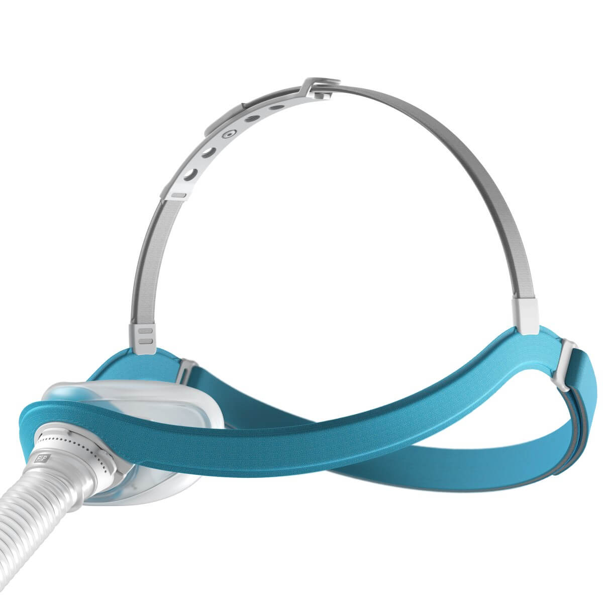Stock photo of Fisher & Paykel Evora nasal CPAP mask kit with headgear