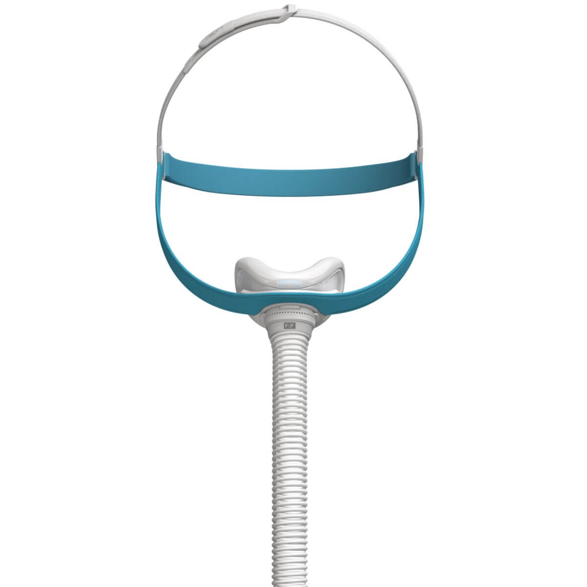 Stock photo of Fisher & Paykel Evora nasal CPAP mask with headgear