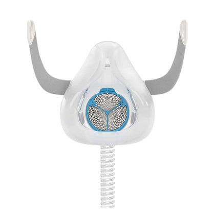 Stock photo of ResMed AirMini F20 Setup Pack HumidX Cartridge inside AirFit F20 full face CPAP mask without headgear
