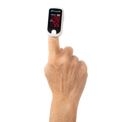 Stock photo of hand using Proactive FingerTip Pulse Oximeter