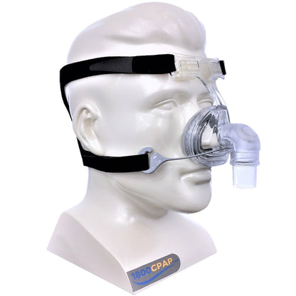 Angled Stock Image of Fisher & Paykel Zest Q Nasal CPAP Mask W/ Headgear 