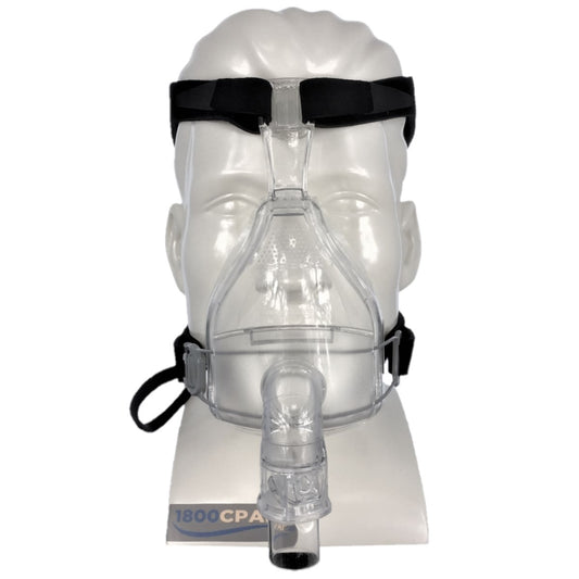 Stock photo of Fisher & Paykel FlexiFit 431 full face CPAP mask with headgear