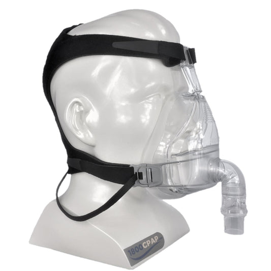 Stock photo of Fisher & Paykel FlexiFit 431 full face CPAP mask with headgear