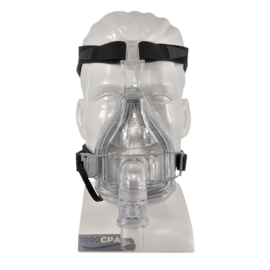 Stock photo of Fisher & Paykel FlexiFit 432 full face CPAP mask with headgear