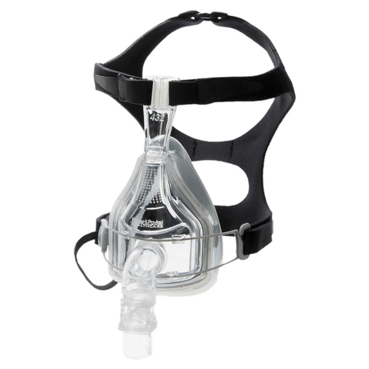 Stock photo of Fisher & Paykel FlexiFit 432 full face CPAP mask with headgear