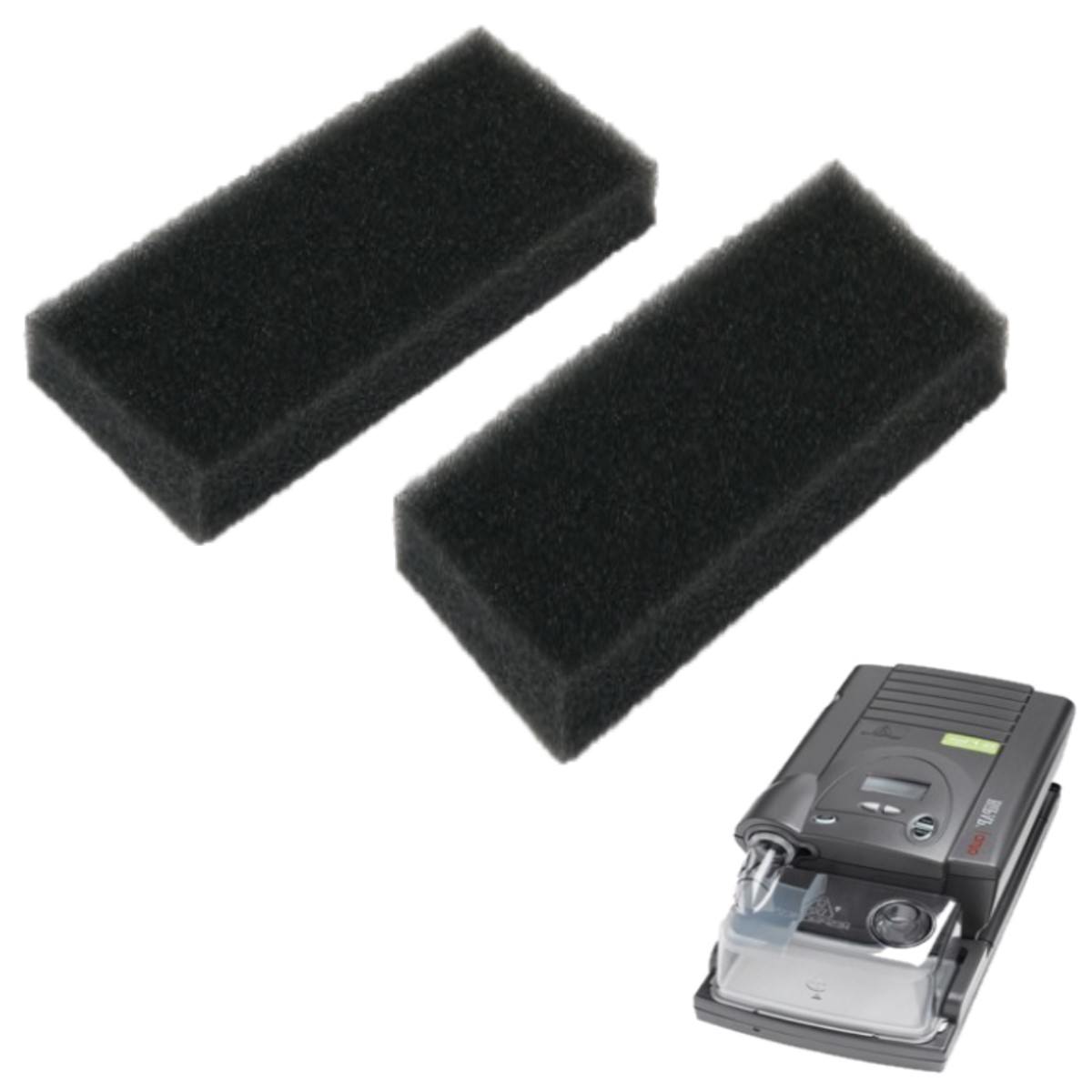 Floating Image of Philip's Respironics REMStar Pro Plus Replacement Foam Filters W/ Small Image of Philip's Respironics REMStar Pro Plus CPAP Machine 