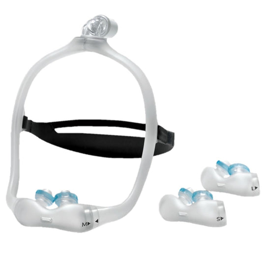 Stock photo of Philips Respironics DreamWear Gel nasal pillow CPAP mask fit pack