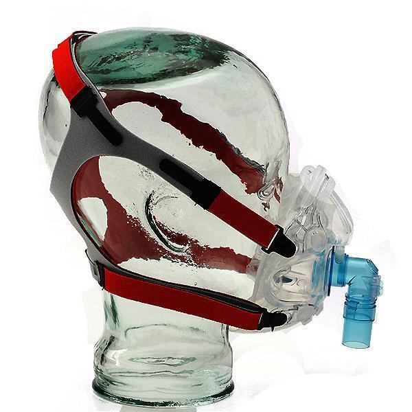 Stock photo of Hans Rudolph V2 full face CPAP mask with headgear