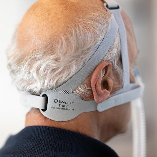 Back View of IQ2 Nasal CPAP Mask W/ Headgear 