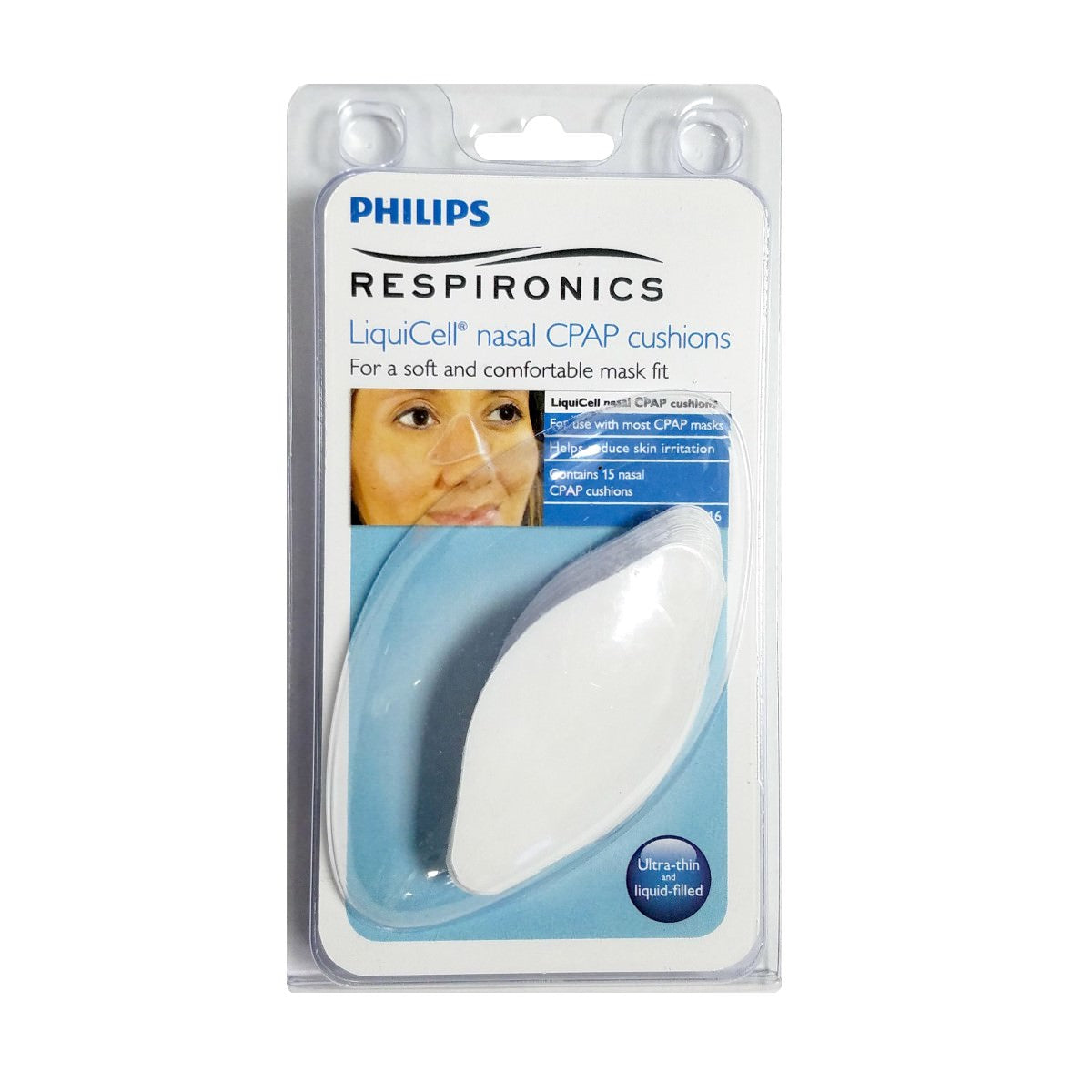 Stock photo of Philips Respironics LiquiCell nasal CPAP cushion 15 pack