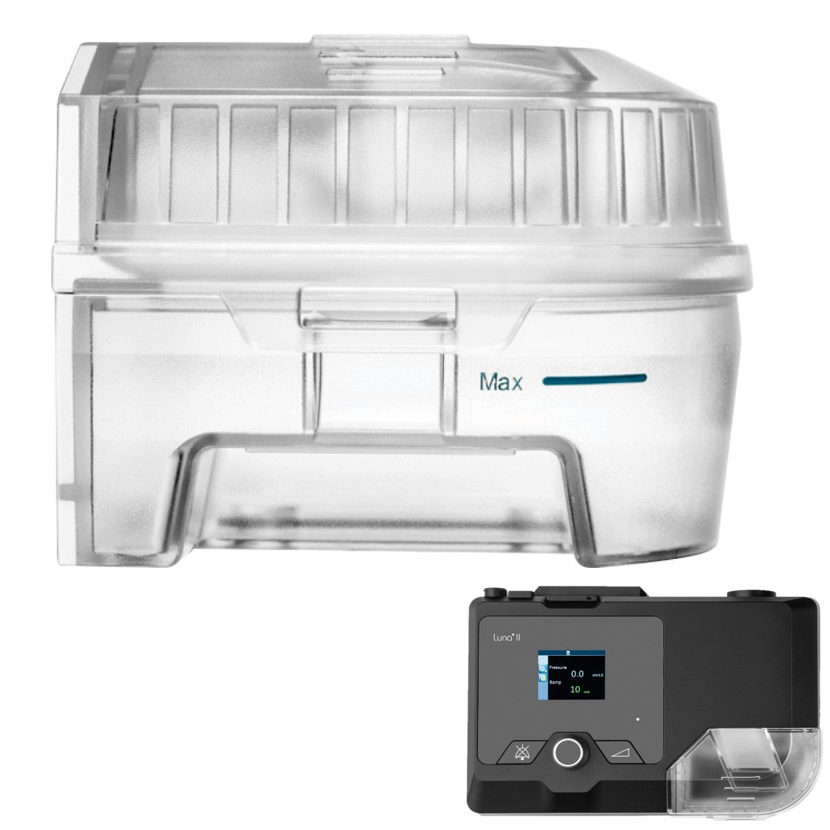 Stock photo of React Health Luna II CPAP machine water chamber