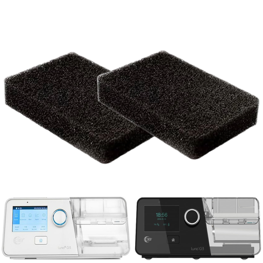 STOCK IMAGE OF LUNA STYLE G3 CPAP/BiPAP FOAM FILTERS - 2 PACK