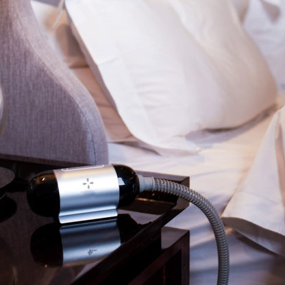 Luna travelpap on a night stand