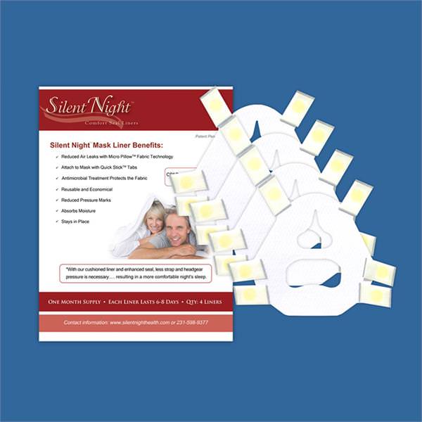 Stock photo of Silent Night minimal contact full face CPAP mask liner