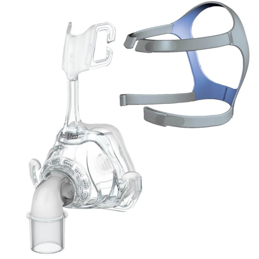 Angled Stock Image of ResMed Mirage FX Nasal CPAP Mask Frame W/ Optional  Headgear 