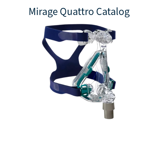 Stock Image of ResMed Mirage Quattro Full Face CPAP Mask Product Catalog Hero