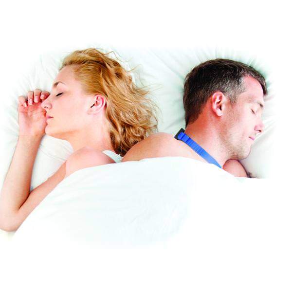Photo of man using Advanced Brain Monitoring Night Shift LE Sleep Positioner for Sleep Apnea