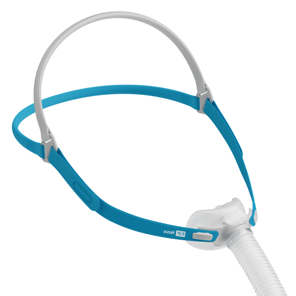 Side View of Fisher & Paykel Nova Micro Nasal Pillow Mask W/ Headgear