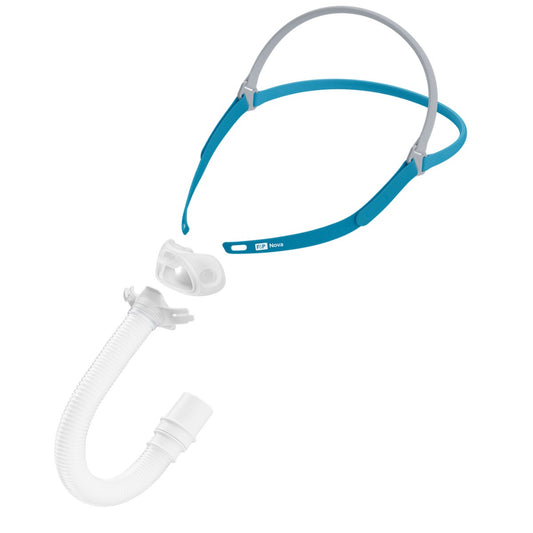 Stock photo of Fisher & Paykel Nova Micro nasal pillow CPAP mask kit with headgear
