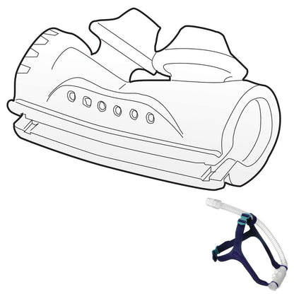Stock diagram photo for ResMed Original Mirage Swift nasal pillow CPAP mask cushion