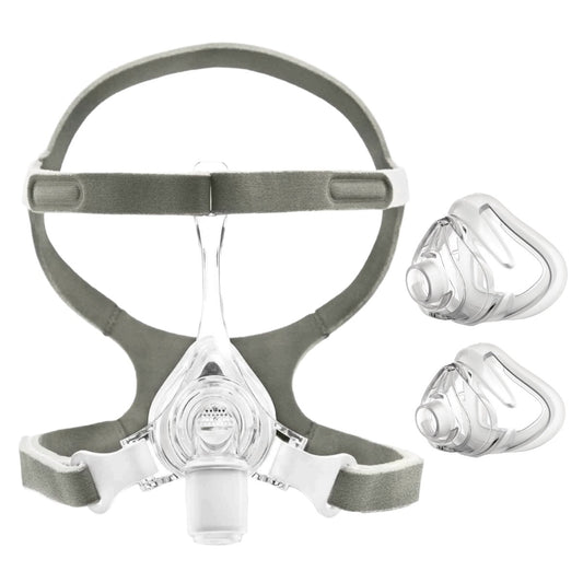 Pico CPAP mask with headgear on a white background
