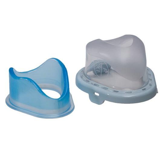 Stock photo of Philips Respironics TrueBlue nasal CPAP mask cushion and flap