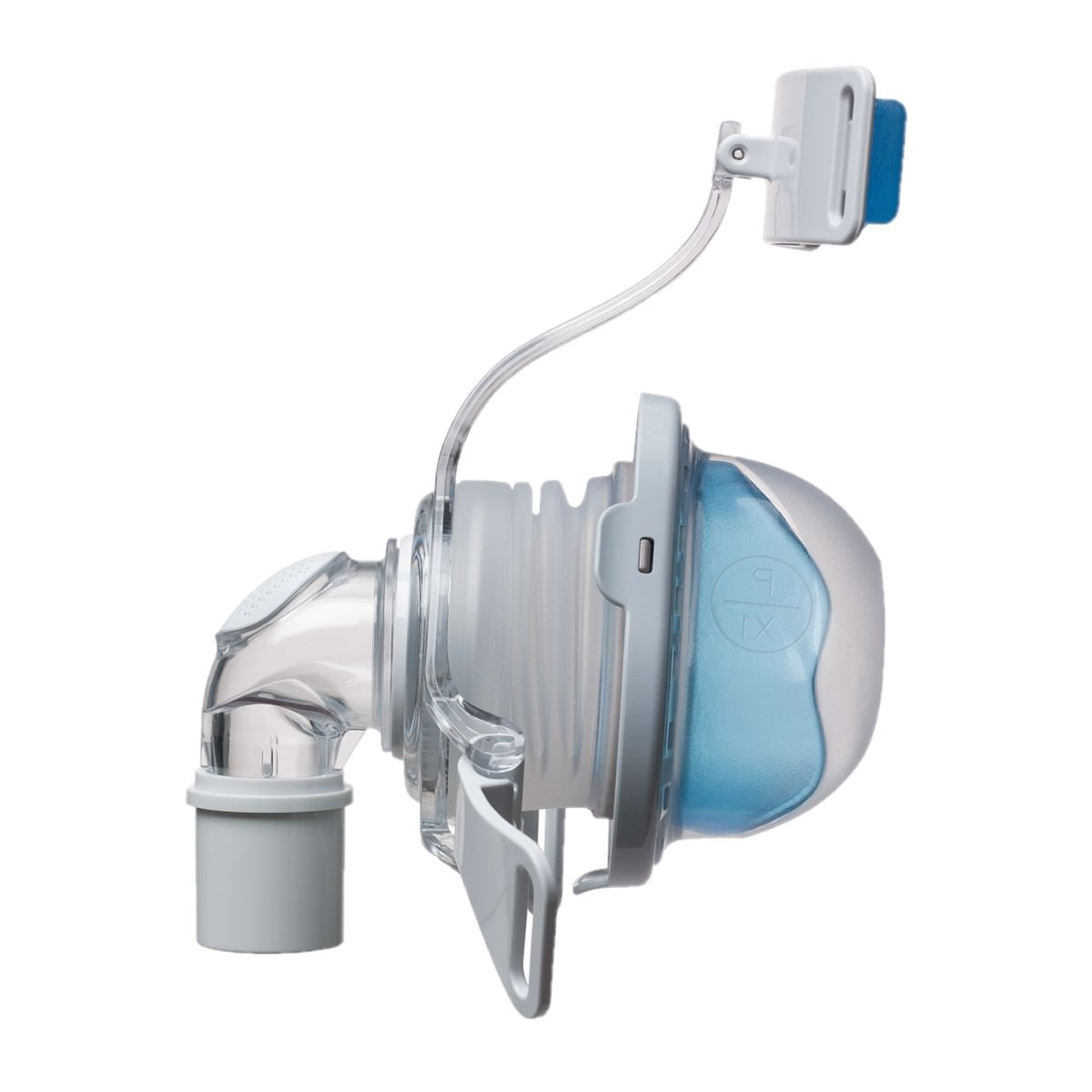 Stock photo of Philips Respironics TrueBlue nasal CPAP mask cushion and flap