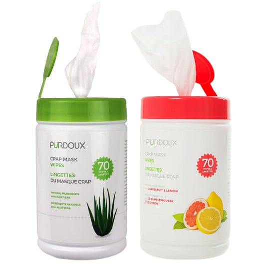 Stock Image of Purdoux's CPAP Mask & Tubing Wipes - Citrus & Unscented 