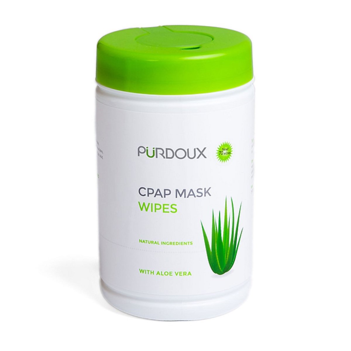 Stock photo of Choice One Medical Purdoux CPAP mask and tubing wipes unscented