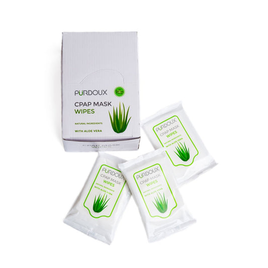 Stock photo of Choice One Medical Purdoux CPAP mask wipes travel pack unscented