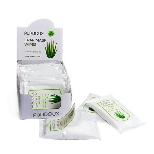 Stock photo of Choice One Medical Purdoux CPAP mask wipes travel pack unscented
