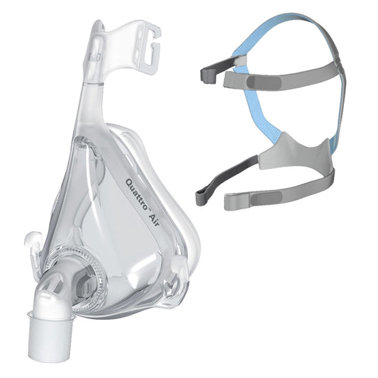 Stock photo of ResMed Quattro Air full face CPAP mask without headgear