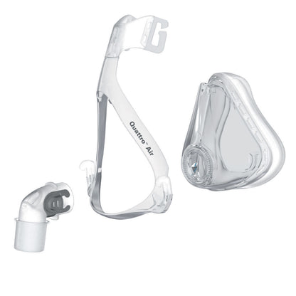 Stock photo of ResMed Quattro Air and Quattro Air for her full face CPAP mask without headgear