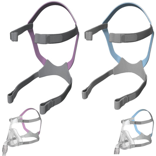 Stock photo of ResMed Quattro Air and Quattro Air for her full face CPAP mask replacement headgear