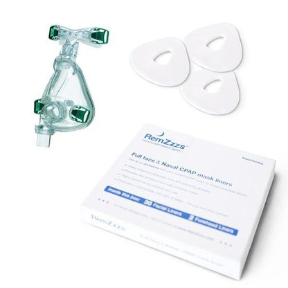 Stock photo of RemZzzs full face and nasal CPAP mask liners