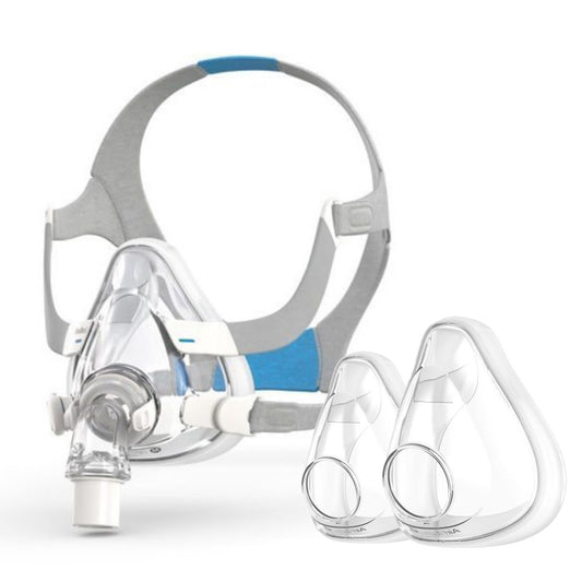Stock photo of ResMed AirFit F20 full face CPAP mask starter pack