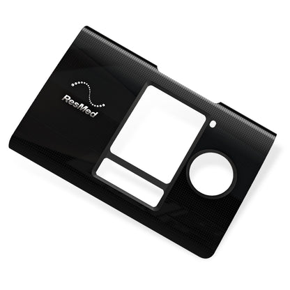 Stock photo of ResMed AirSense 10 CPAP machine black face plate