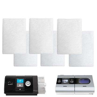 Stock Image of Replacement Filters for ResMed S10 & S9 Series CPAP Machines - 6 Pack