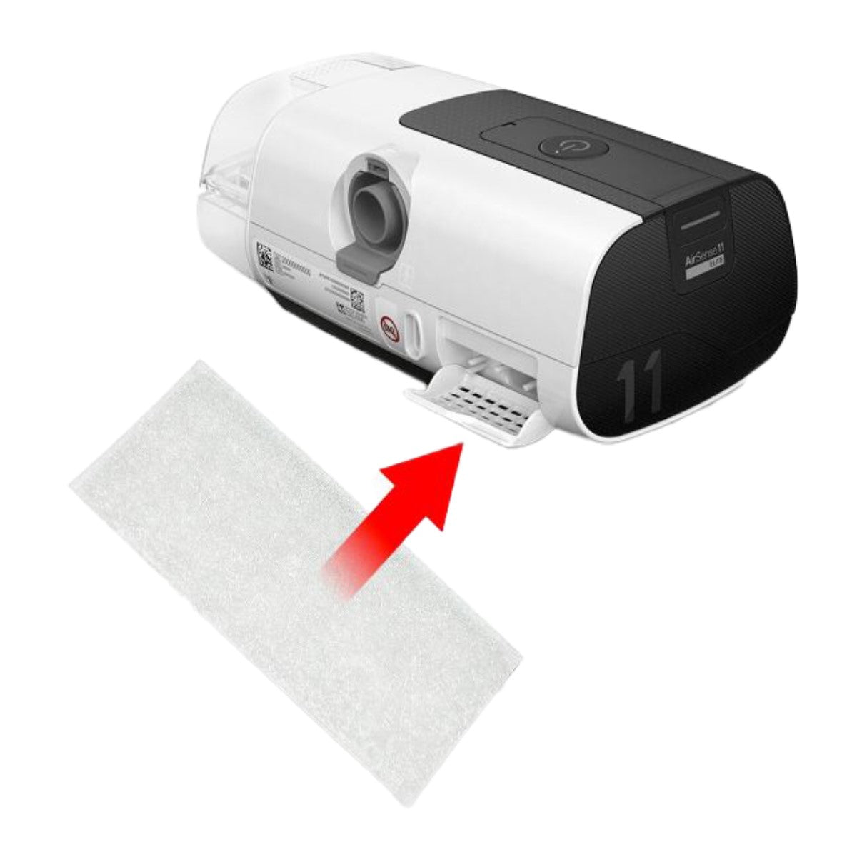 Stock photo of ResMed AirSense 11 CPAP machine filters 2 pack