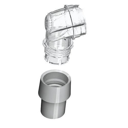 Stock photo of ResMed CPAP mask elbow assembly and swivel