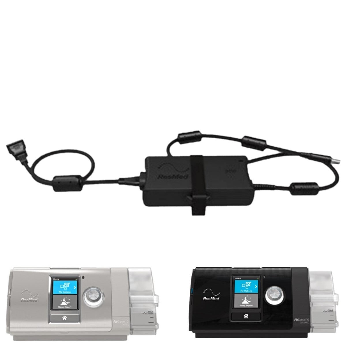 Stock Image of Replacement External 90 Watt Power Supply for ResMed AirSense 10 Series 