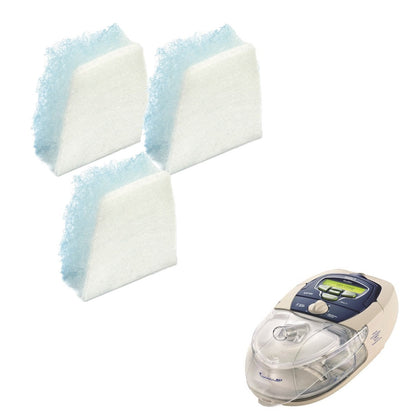 Stock photo of ResMed S8 Series CPAP machine filters 3 pack