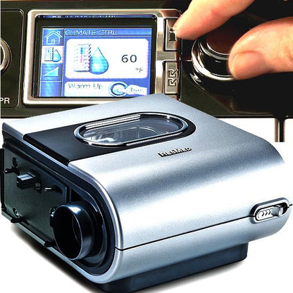 Photo of hand controlling machine for ResMed h5i Heated CPAP humidifier