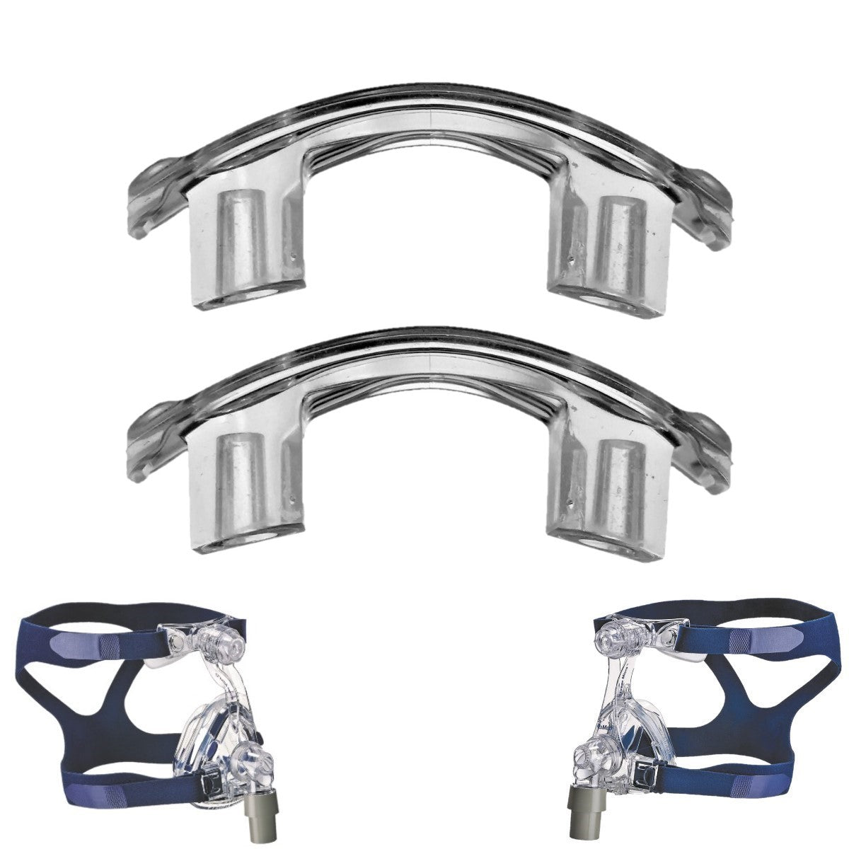 Stock photo of ResMed Mirage SoftGel nasal CPAP mask port caps 2 pack