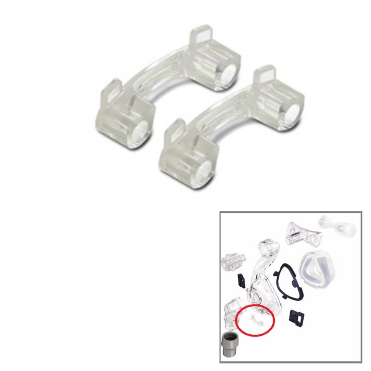 Stock photo of ResMed Mirage SoftGel nasal CPAP mask port caps 2 pack