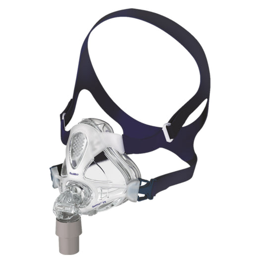 Stock photo of ResMed Quattro FX full face CPAP mask with headgear