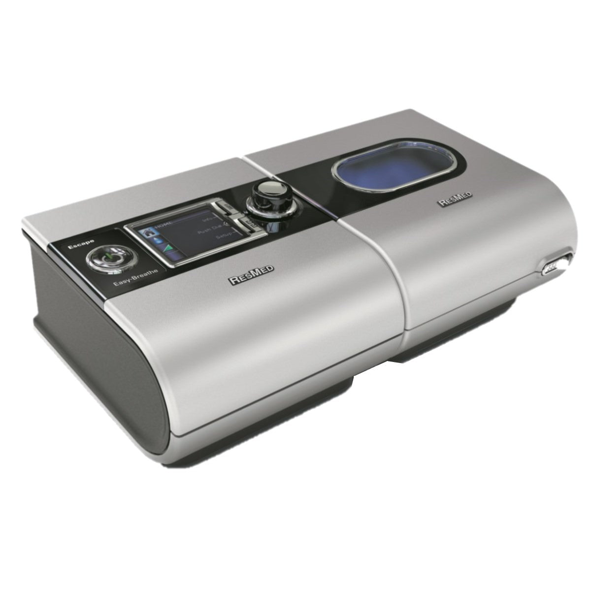 Stock photo of ResMed S9 Escape Auto CPAP machine with h5i water chamber 