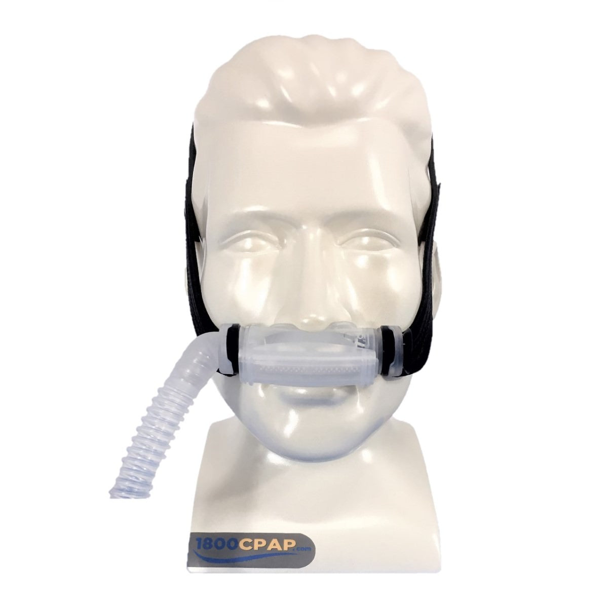 Stock photo of ResMed Mirage Swift II nasal pillow CPAP mask with headgear